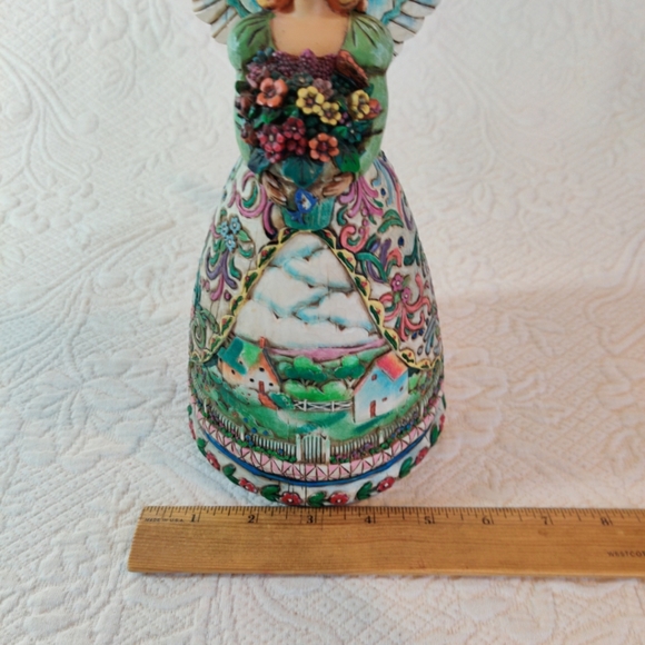 2004 JIM SHORE HEARTWOOD CREEK FOLK ART ANGEL "NEW BEGINNINGS" FIGURINE B117674 - Picture 8 of 9